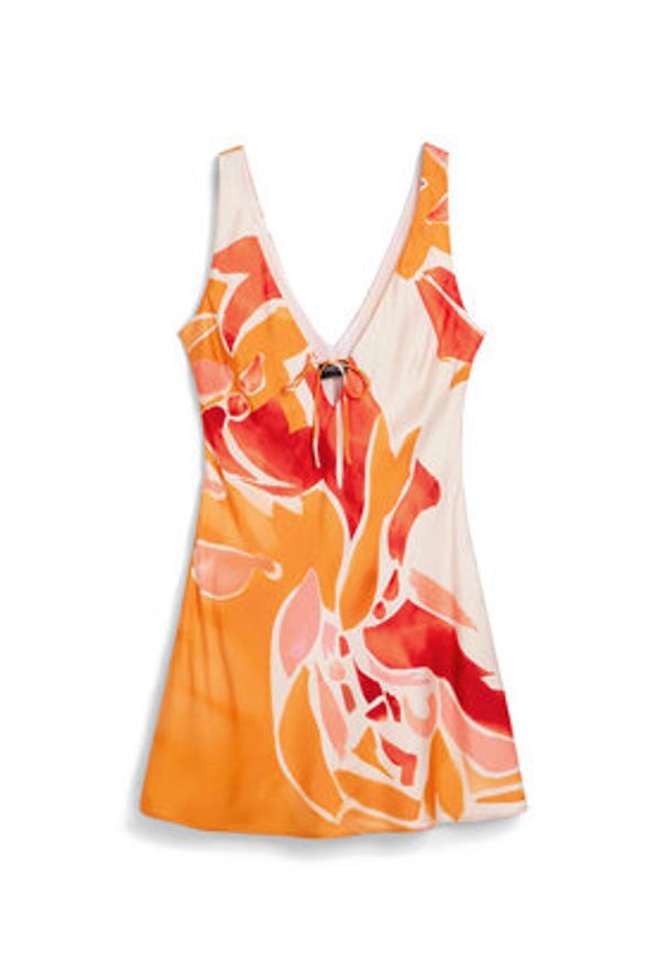 Desigual Sukienka letnia Delilah 26SWVW44 Pomarańczowy Regular Fit. Kolor: pomarańczowy. Materiał: syntetyk. Sezon: lato