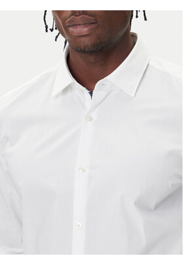 Hugo - HUGO Koszula Koey 50549766 Biały Slim Fit. Kolor: biały. Materiał: bawełna