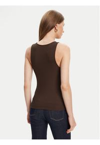 Guess Top W5GP57 KCV52 Brązowy Regular Fit. Kolor: brązowy. Materiał: syntetyk #5