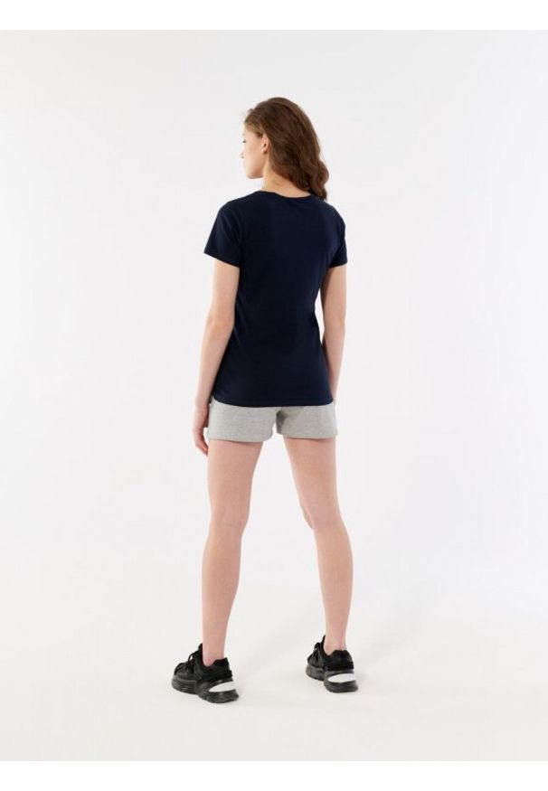 outhorn - Gładki t-shirt damski. Materiał: elastan, bawełna, jersey. Wzór: gładki