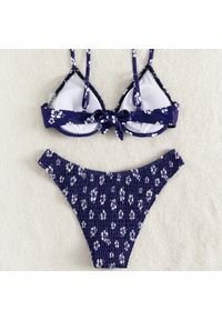 Intica - Bikini push-up plażowe z delikatnymi ramiączkami Salwa. Kolor: niebieski. Materiał: materiał #4