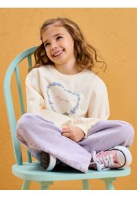 Sinsay - Jeansy wide leg z efektem sprania - niebieski. Kolor: niebieski #1