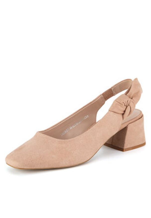 Clara Barson Czółenka LH2002-2 Beżowy. Kolor: beżowy. Materiał: materiał