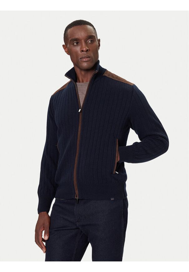 PAUL & SHARK - Paul&Shark Kardigan 15311210 Granatowy Regular Fit. Kolor: niebieski. Materiał: wiskoza