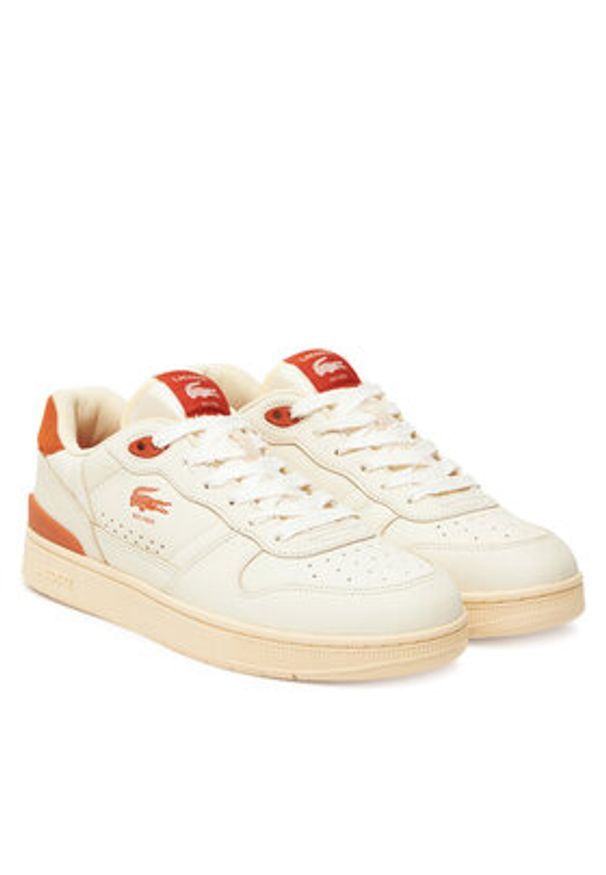 Lacoste Sneakersy T-Clip Set 749SMA0074157 Écru. Materiał: skóra