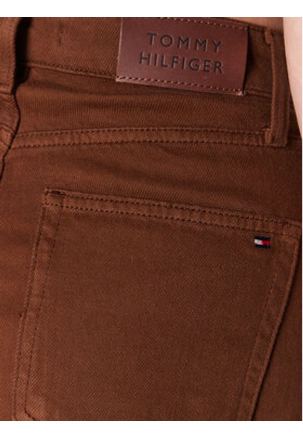 TOMMY HILFIGER - Tommy Hilfiger Jeansy WW0WW36962 Brązowy Wide Fit. Kolor: brązowy