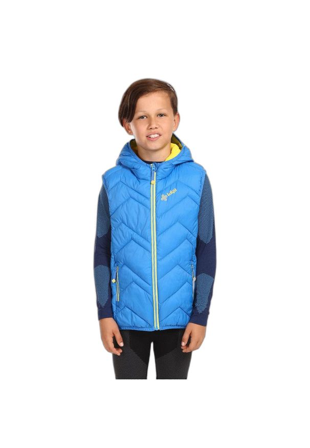 Dziecięca kurtka puchowa Kilpi Tomm. Kolor: niebieski. Materiał: nylon. Styl: sportowy, młodzieżowy