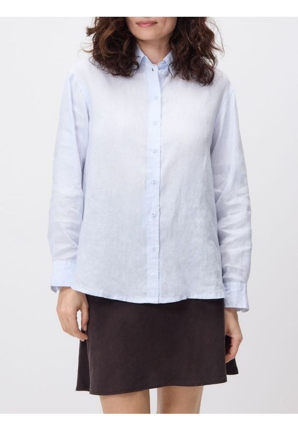 Reserved - Lniana koszula - jasnoniebieski. Kolor: niebieski. Materiał: len