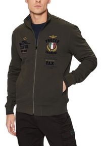 Aeronautica Militare - AERONAUTICA MILITARE Szarozielona bluza męska Color-block, Rozmiar XL. Kolor: zielony