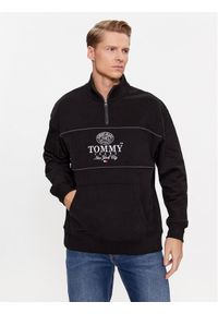 Tommy Jeans Bluza Luxe Athletic DM0DM17800 Czarny Relaxed Fit. Kolor: czarny. Materiał: bawełna