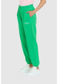 Juicy Couture - JUICY COUTURE Zielone spodnie damskie wendy recycled z haftowanym logo, Rozmiar XS. Kolor: zielony. Materiał: dresówka. Wzór: haft #2