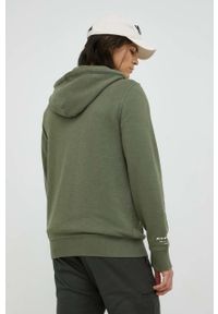 Mustang bluza bawełniana męska kolor zielony z kapturem z aplikacją. Okazja: na co dzień. Typ kołnierza: kaptur. Kolor: zielony. Materiał: bawełna. Wzór: aplikacja. Styl: casual #2