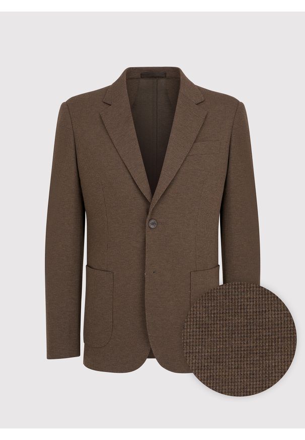 Pako Lorente - PAKO LORENTE – Brązowa marynarka męska. Kolor: brązowy, zielony. Materiał: wiskoza, elastan, poliester. Sezon: jesień