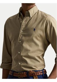Polo Ralph Lauren Koszula 710B20512001 Beżowy Custom Fit. Typ kołnierza: polo. Kolor: beżowy. Materiał: bawełna #4