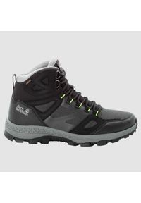 Buty trekkingowe męskie Jack Wolfskin Downhill. Wysokość cholewki: za kostkę. Kolor: wielokolorowy, czarny, szary. Materiał: materiał, syntetyk. Szerokość cholewki: normalna