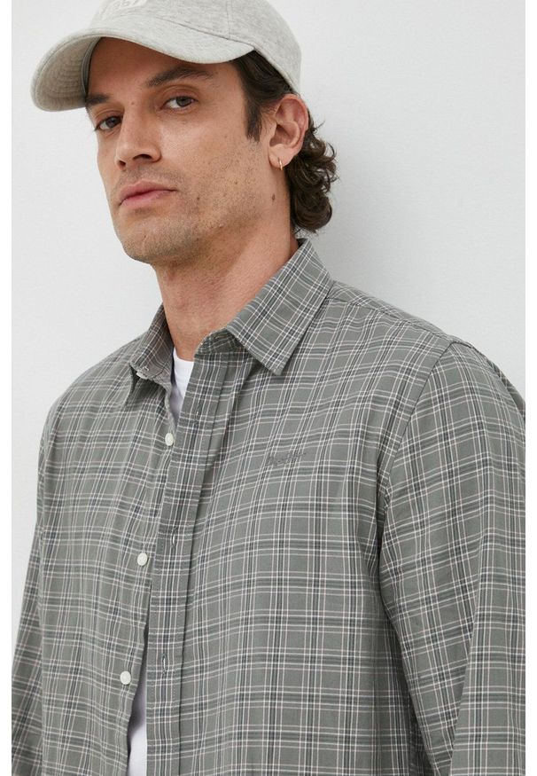 Pepe Jeans koszula bawełniana Lester męska kolor zielony slim z kołnierzykiem klasycznym. Typ kołnierza: kołnierzyk klasyczny. Kolor: zielony. Materiał: bawełna. Styl: klasyczny