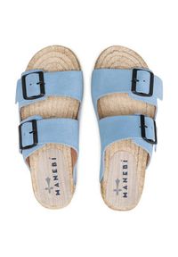 Manebi Espadryle Nordic Sandals M 3.0 R0 Błękitny. Kolor: niebieski. Materiał: zamsz, skóra #7