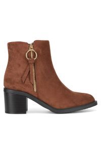 Clara Barson Botki LS5276-02A Brązowy. Kolor: brązowy. Materiał: materiał
