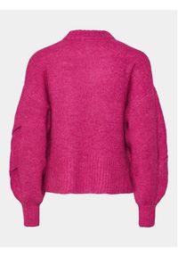 YAS Sweter 26031213 Różowy Regular Fit. Kolor: różowy. Materiał: syntetyk #3