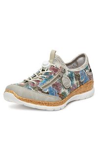 Rieker Sneakersy N42V1-40 Szary. Kolor: szary. Materiał: materiał #6