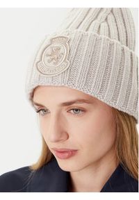 TOMMY HILFIGER - Tommy Hilfiger Czapka Th Crest Fluffy AW0AW18210 Écru. Materiał: wełna, materiał #3