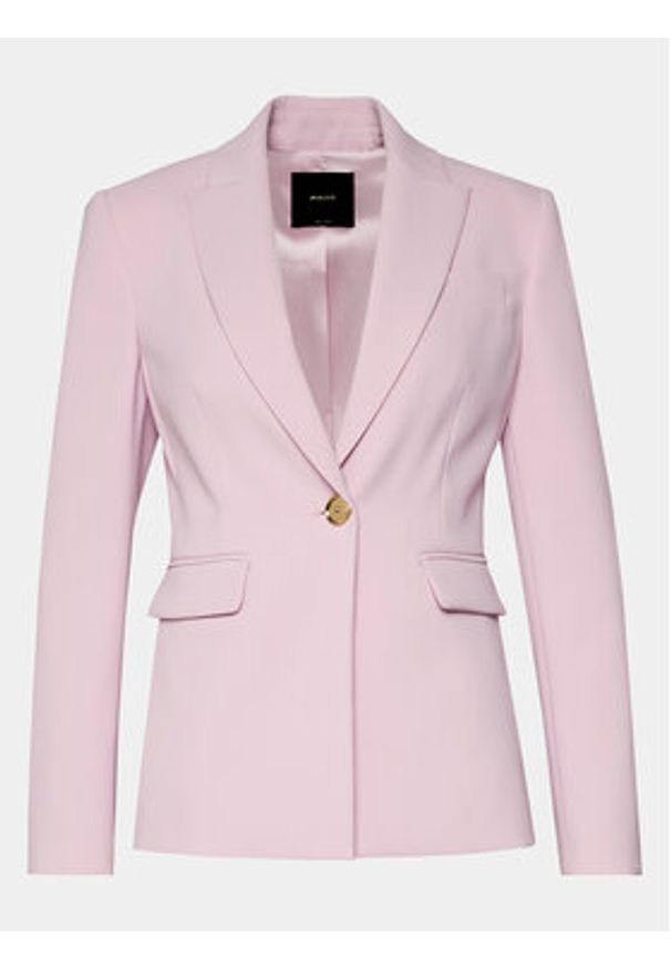 Pinko Marynarka 100180 A14I Różowy Regular Fit. Kolor: różowy. Materiał: syntetyk