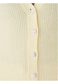 Morgan Kardigan 261-MYRTILE Żółty Slim Fit. Kolor: żółty. Materiał: bawełna #2