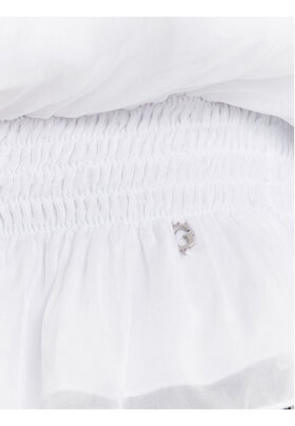 Guess Bluzka W5GH0S WE550 Biały Regular Fit. Kolor: biały. Materiał: wiskoza