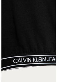 Calvin Klein Jeans - T-shirt dziecięcy 128-176 cm. Kolor: czarny. Materiał: bawełna, dzianina, elastan. Wzór: aplikacja #3