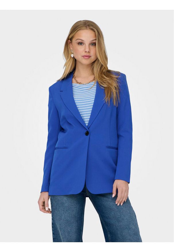 only - ONLY Marynarka Astrid 15310964 Niebieski Regular Fit. Kolor: niebieski. Materiał: syntetyk