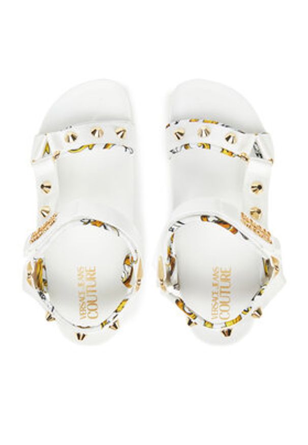 Versace Jeans Couture Sandały 78VA3SM2 Biały. Kolor: biały. Materiał: materiał