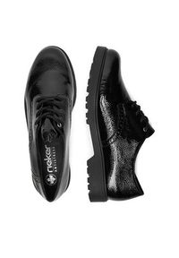Rieker Półbuty 45502-00 Czarny. Kolor: czarny. Materiał: syntetyk, materiał #2