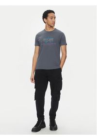 Alpha Industries T-Shirt Basic 100501 Szary Regular Fit. Kolor: szary. Materiał: bawełna