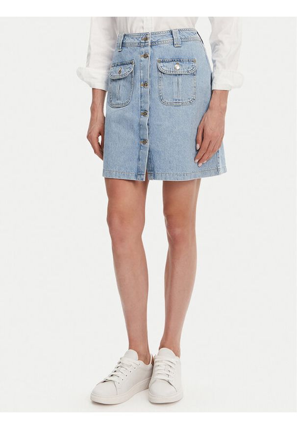 JOOP! Jeans Spódnica jeansowa Rosa 30046659 Niebieski Regular Fit. Kolor: niebieski. Materiał: bawełna