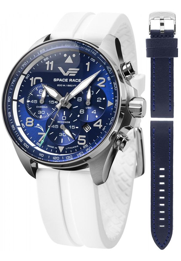 Zegarek męski Vostok Europe 6S20-325A742SWL biały. Kolor: biały