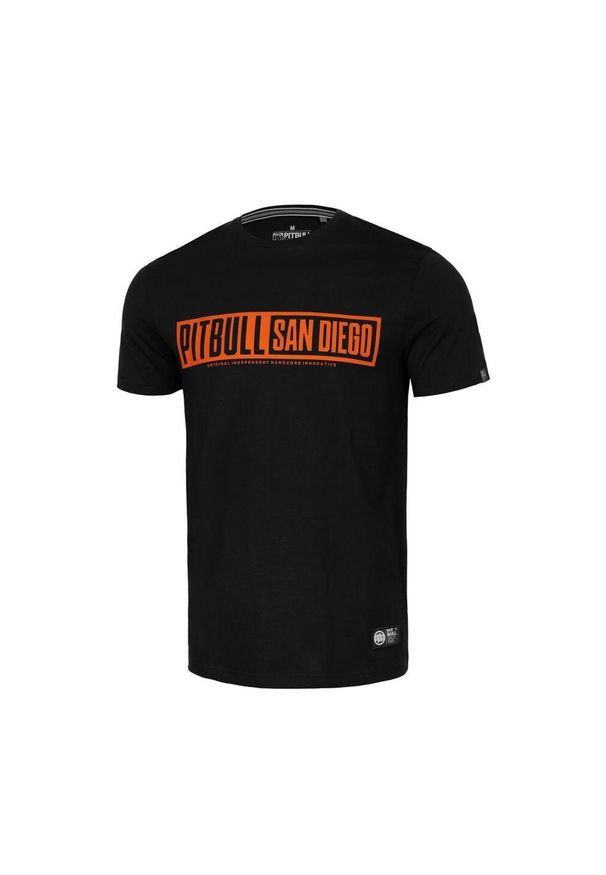PITBULL - Koszulka męska Pitbull Eighty Nine Dog. Kolor: czarny, wielokolorowy, pomarańczowy