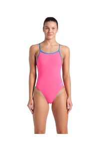Arena - Strój kąpielowy damski Swimsuit Lace Back Solid. Kolor: różowy