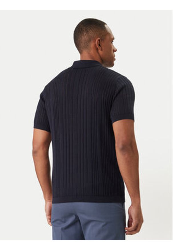 Karl Lagerfeld - KARL LAGERFELD Polo 655016 562304 Granatowy Regular Fit. Typ kołnierza: polo. Kolor: niebieski. Materiał: bawełna