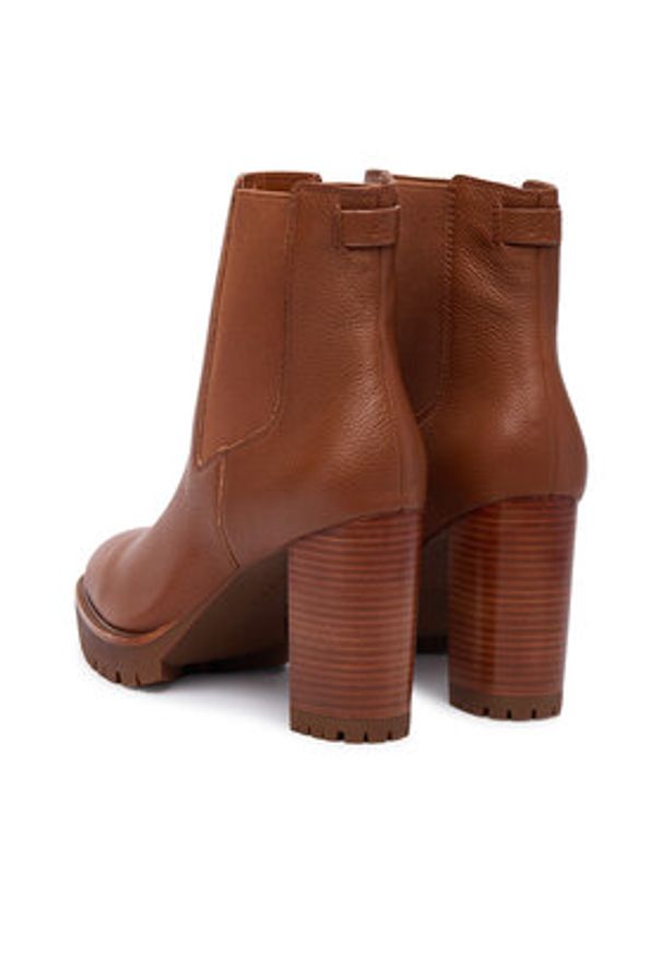 Lauren Ralph Lauren - LAUREN RALPH LAUREN Botki 802974391002 Brązowy. Kolor: brązowy. Materiał: skóra