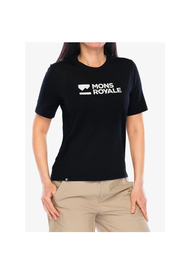MONS ROYALE - Koszulka damska Mons Royale Icon Merino Air-Con Relaxed Tee. Kolor: czarny