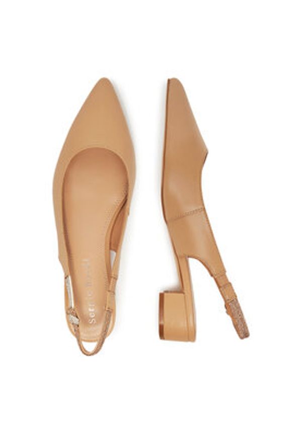 Sergio Bardi Czółenka WYL4138-1Z-SB Beżowy. Kolor: beżowy. Materiał: skóra