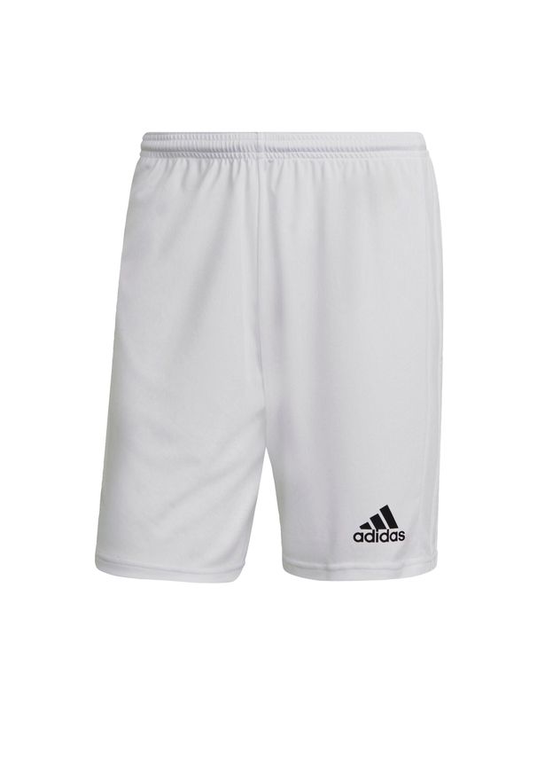 Adidas - Spodenki piłkarskie męskie adidas Squadra 21 Short. Kolor: biały. Materiał: poliester. Sport: piłka nożna