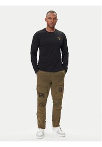 Aeronautica Militare Longsleeve 252TS2390UJ00372 Czarny Regular Fit. Kolor: czarny. Materiał: bawełna. Długość rękawa: długi rękaw #4
