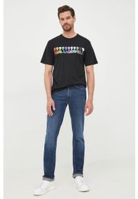 Trussardi Jeans - Trussardi jeansy męskie. Kolor: niebieski #3