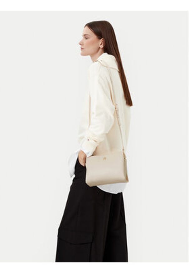 TOMMY HILFIGER - Tommy Hilfiger Torebka Th Legacy Mini Crossover AW0AW17225 Écru. Materiał: skórzane