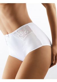 Figi Model BBL 054 White - Babell. Materiał: bawełna, koronka, elastan. Wzór: gładki