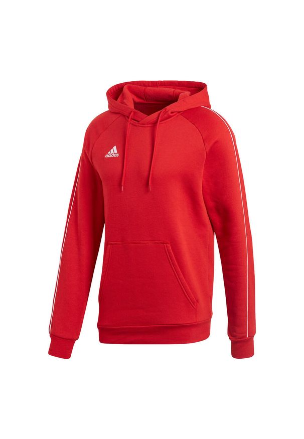 Adidas - Core 18 Hoody Bluza bawełna 337. Kolor: czerwony, biały, wielokolorowy. Materiał: bawełna