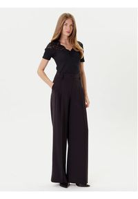 Morgan Bluzka 252-DELINE Czarny Slim Fit. Kolor: czarny. Materiał: syntetyk