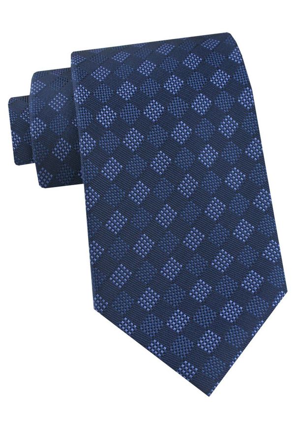 Krawat Męski - Angelo di Monti - Granatowy, Drobny Wzór Geometryczny. Kolor: niebieski. Materiał: tkanina. Wzór: geometria. Styl: elegancki, wizytowy