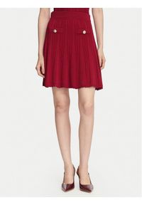Guess Spódnica mini W6YD21 Z0971 Bordowy Regular Fit. Kolor: czerwony. Materiał: syntetyk #1